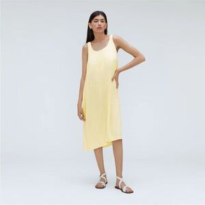 Everlane Naia Ripple Tank Dress Yellow XXS